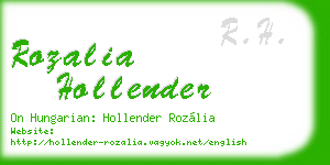 rozalia hollender business card